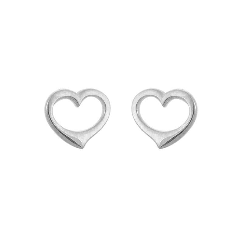 Open Heart Stud Earrings by Artistry, Ltd, SKU 650-648452, main view — Moses Jewelers