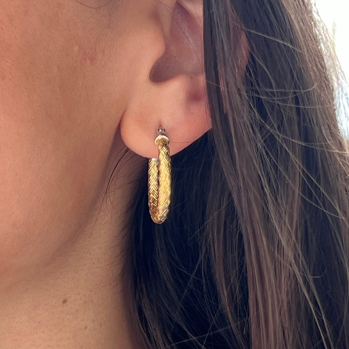 Hoop Earrings by Charles Garnier USA, SKU 650-648483, view 2 — Moses Jewelers