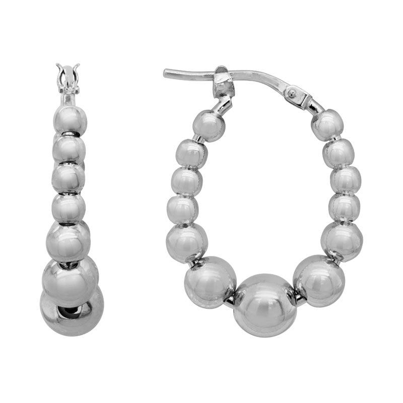 Graduated Bead Hoop Earrings by Artistry, Ltd, SKU 650-648308, main view — Moses Jewelers