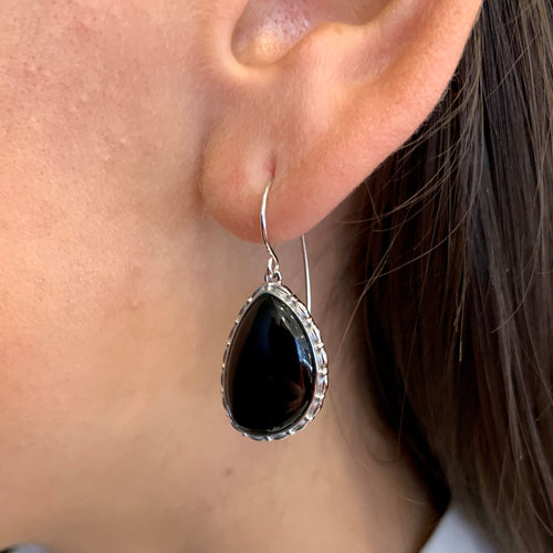 Black Onyx Earrings by Artistry, Ltd, SKU 650-648372, view 2 — Moses Jewelers
