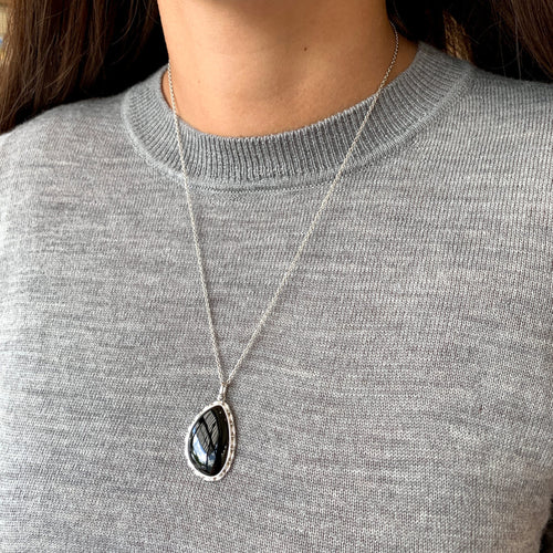 Black Onyx Necklace by Artistry, Ltd, SKU 650-648374, view 2 — Moses Jewelers
