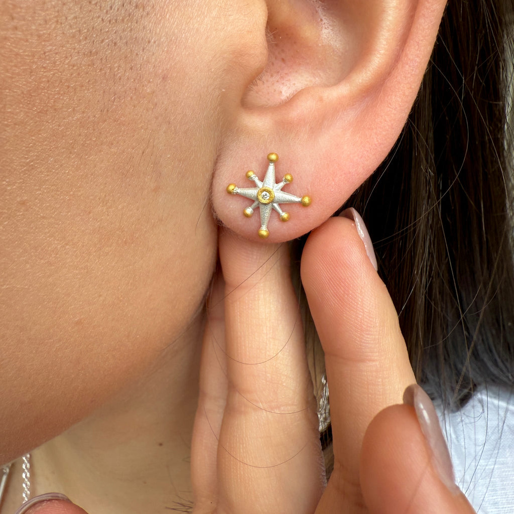 Starburst Stud Earrings by Lika Behar Collection, SKU 650-648405, view 2 — Moses Jewelers