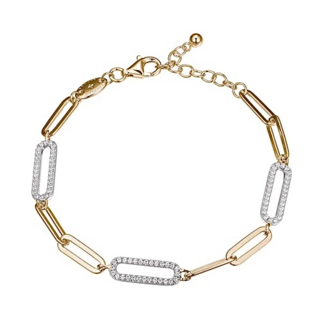 Sparkling Paperclip Bracelet by Charles Garnier USA, SKU 650-648517, main view — Moses Jewelers