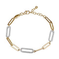 Sparkling Paperclip Bracelet by Charles Garnier USA, SKU 650-648517, main view — Moses Jewelers
