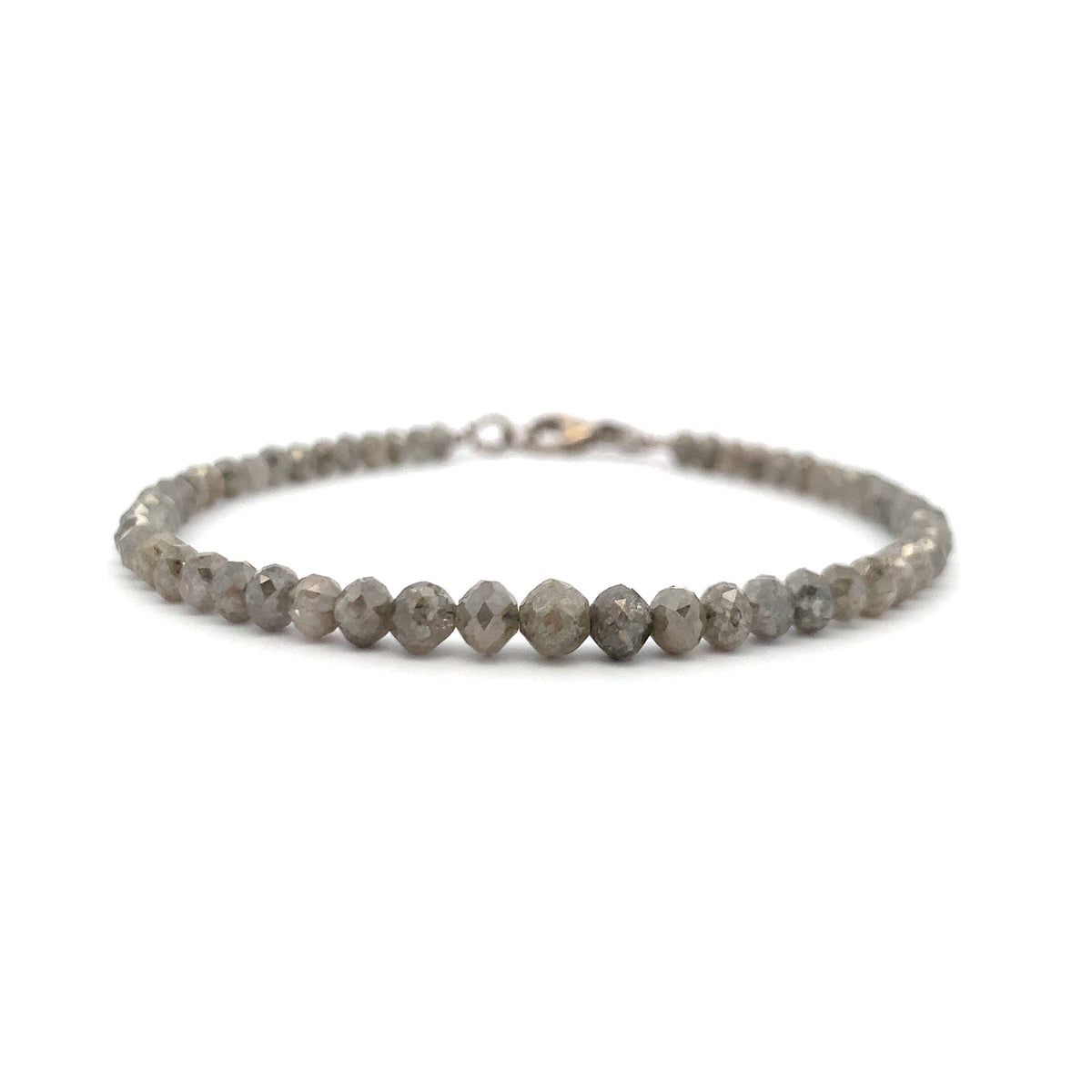 Mirror Ball Fancy Gray Diamond Bead Bracelet by Moses Street, SKU 800-05068, main view — Moses Jewelers