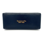 Navy blue wallet with 'Tiffany & Co. New York' logo on a white background