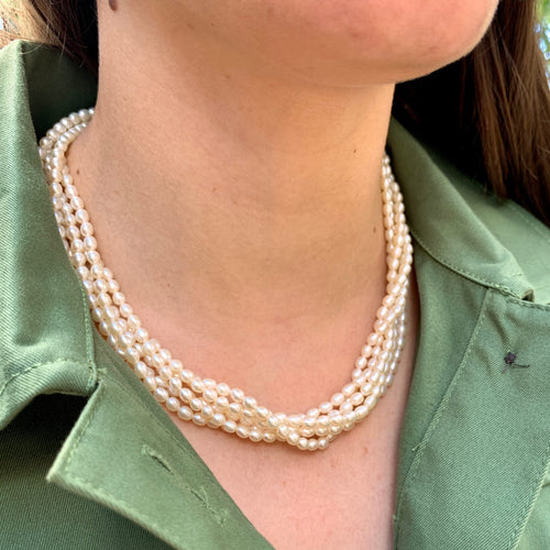Biwa Pearl Torsade Necklace by Moses Street, SKU 800-05272, view 2 — Moses Jewelers
