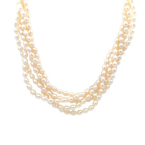 Biwa Pearl Torsade Necklace by Moses Street, SKU 800-05272, main view — Moses Jewelers