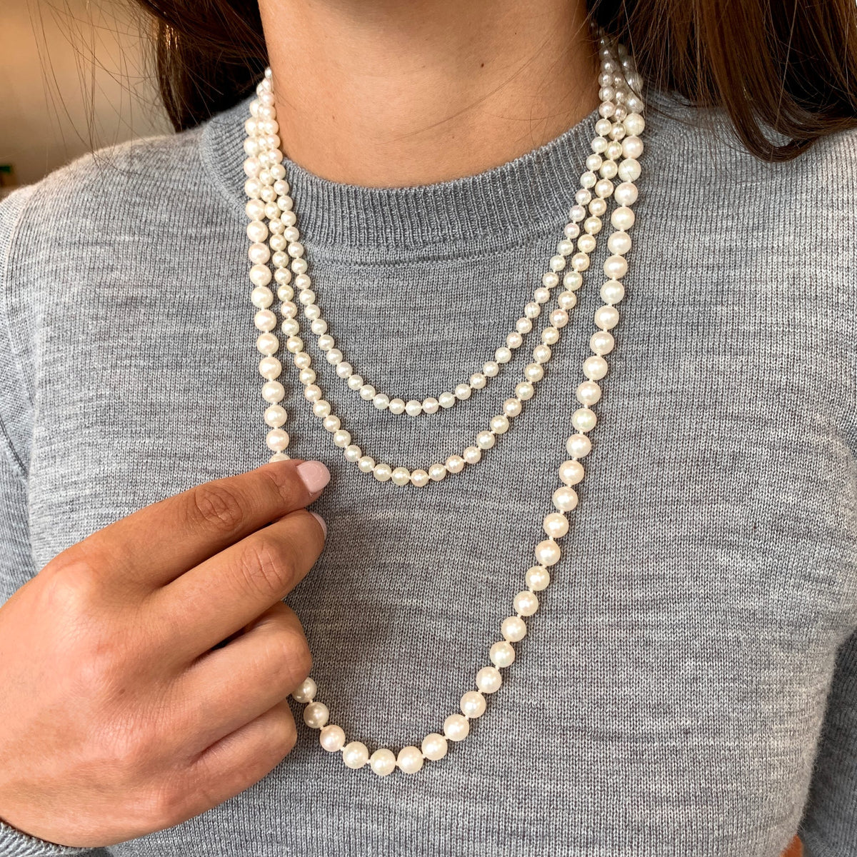 Akoya Pearls by Moses Street, SKU 800-05305, view 2 — Moses Jewelers