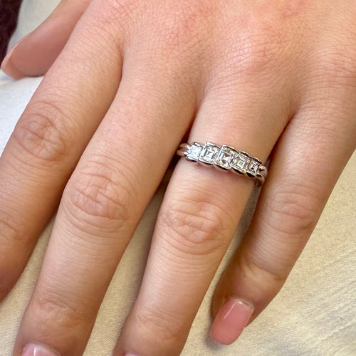 5-Stone Diamond Band by DG Jewelry Inc., SKU 830-00017, view 2 — Moses Jewelers