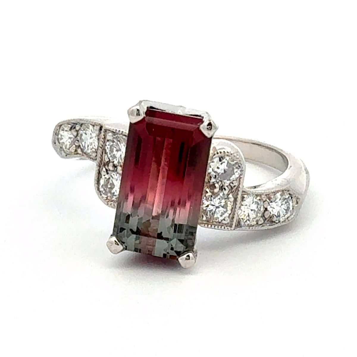 Bi-Color Tourmaline Ring by Moses Street, SKU 800-05446, main view — Moses Jewelers