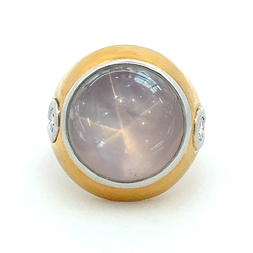Men's Gray Star Sapphire Ring by Moses Street, SKU 800-05491, main view — Moses Jewelers