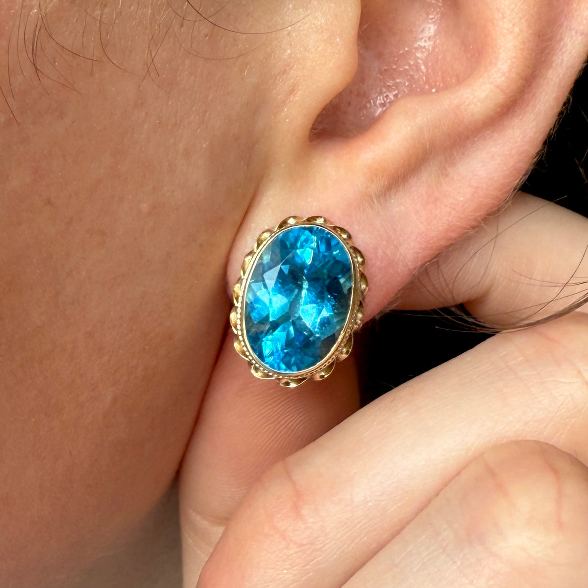 Swiss Blue Topaz Earrings