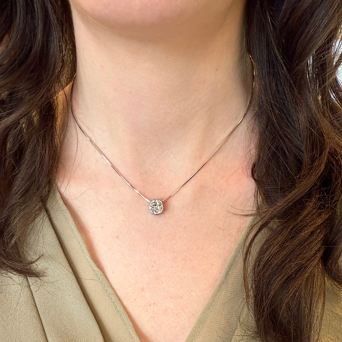 Diamond Solitaire Necklace