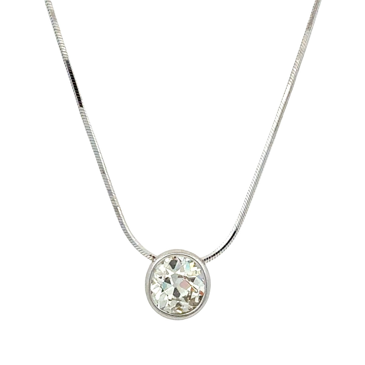 Diamond Solitaire Necklace by Moses Street, SKU 860-00001, main view — Moses Jewelers