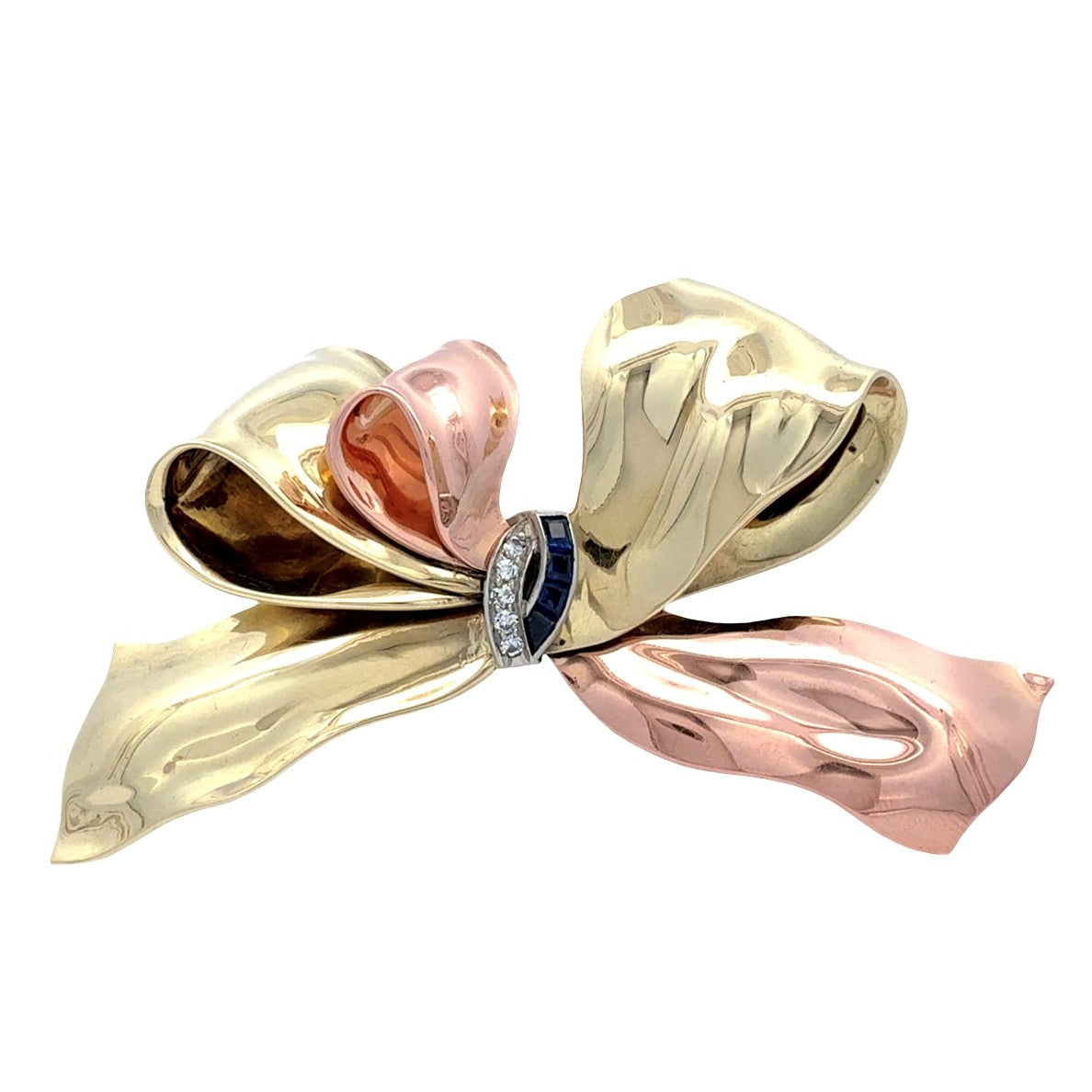 Retro Bow Pin Circa 1940 by Moses Street, SKU 800-05512, main view — Moses Jewelers