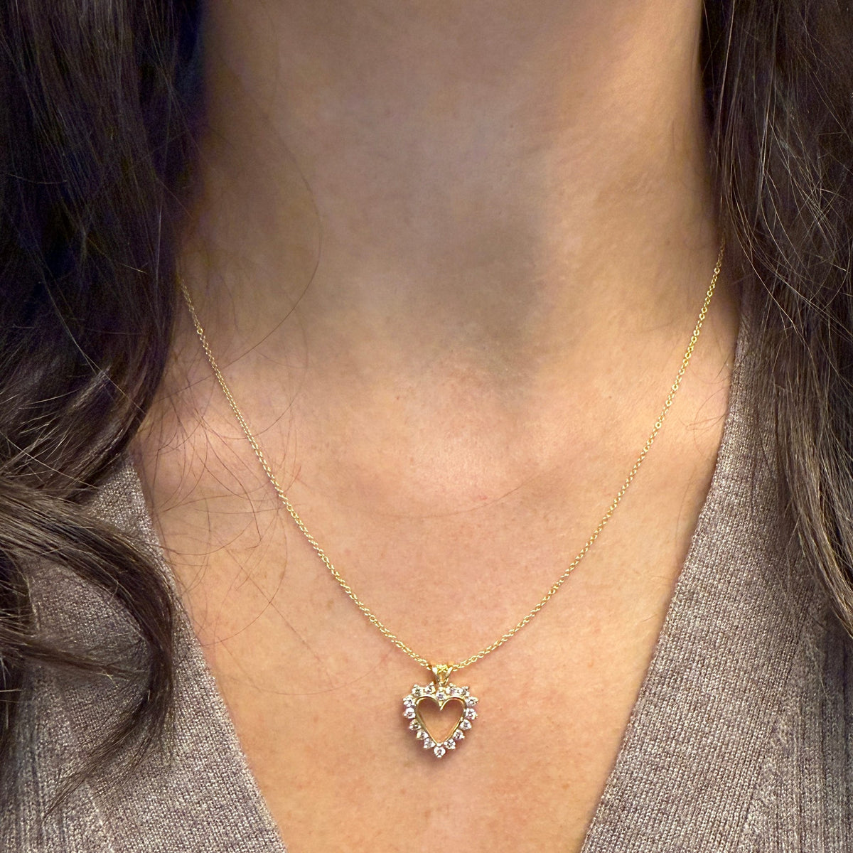 Open Heart Necklace by Moses Street, SKU 860-00008, view 2 — Moses Jewelers