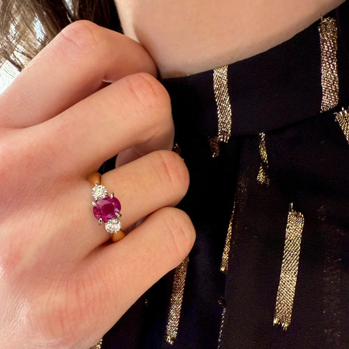 Burma Ruby Ring by Excalibur, SKU 800-05599, view 2 — Moses Jewelers