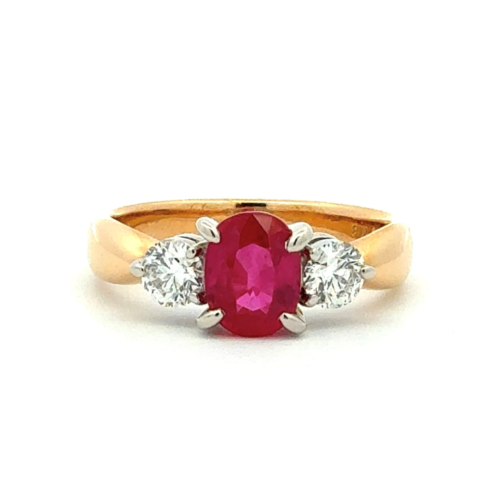 Burma Ruby Ring by Excalibur, SKU 800-05599, main view — Moses Jewelers
