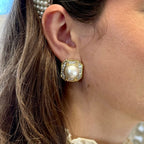 Mabe Pearl Earrings by Moses Street, SKU 800-05623, view 2 — Moses Jewelers