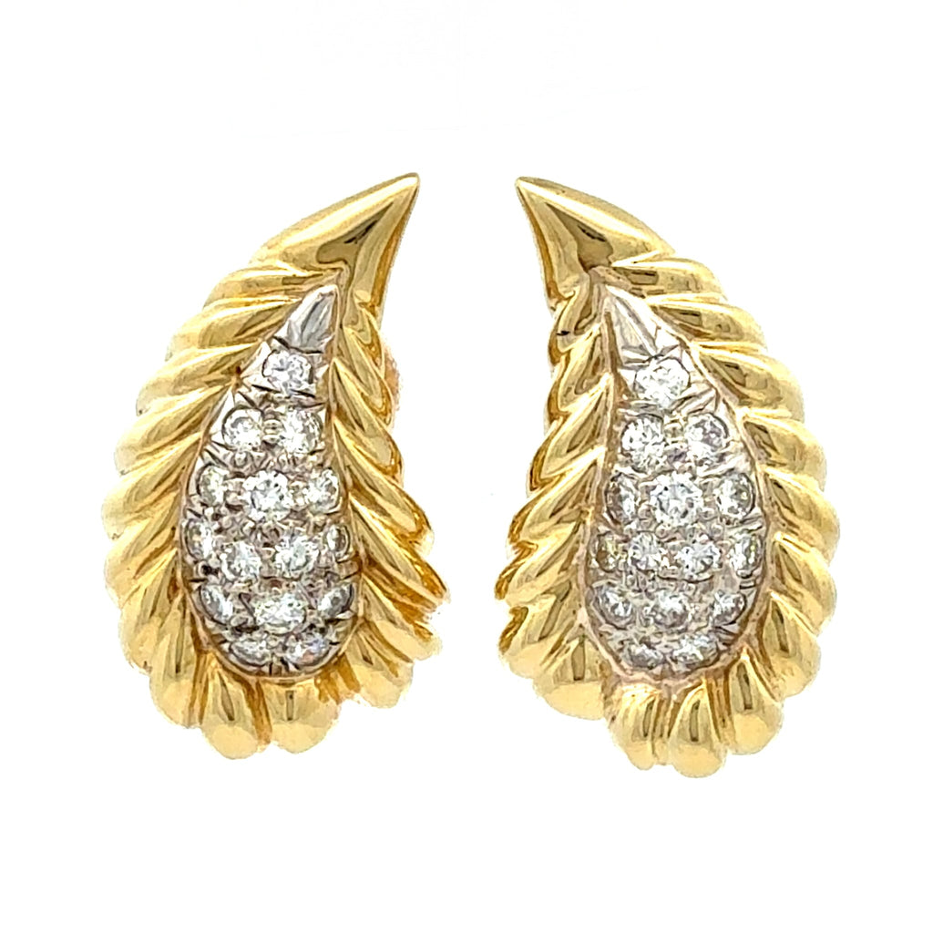 Pave Diamond Earrings by Moses Street, SKU 850-00003, main view — Moses Jewelers