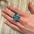 Aquamarine Ring by Moses Street, SKU 800-05639, view 2 — Moses Jewelers