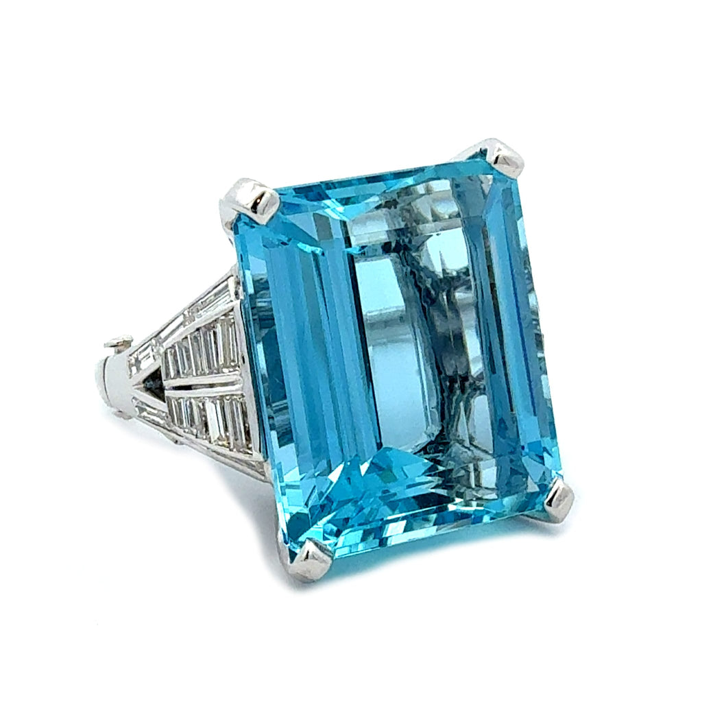Aquamarine Ring by Moses Street, SKU 800-05639, main view — Moses Jewelers