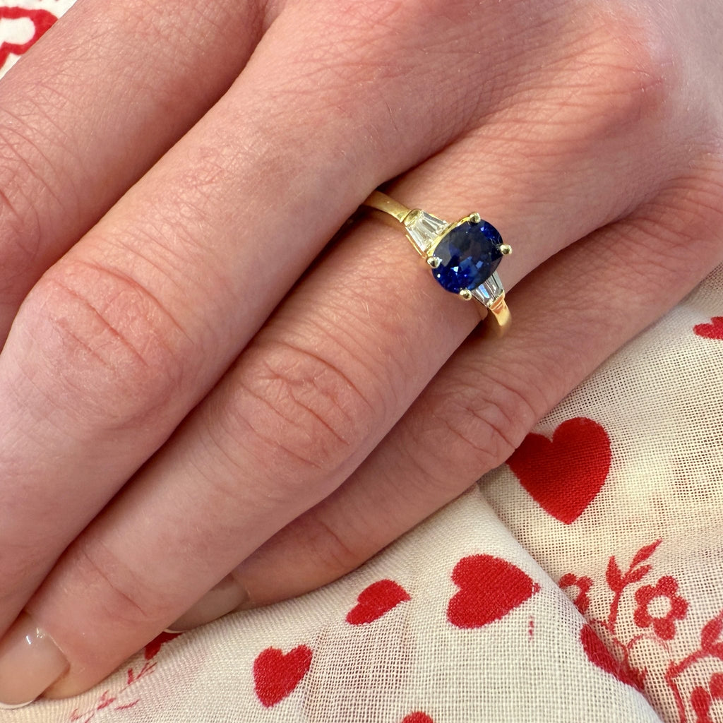 Blue Sapphire Ring by Moses Street, SKU 800-05651, view 2 — Moses Jewelers