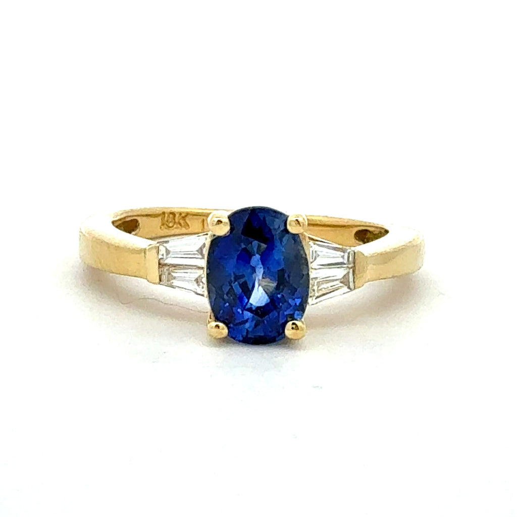 Blue Sapphire Ring by Moses Street, SKU 800-05651, main view — Moses Jewelers