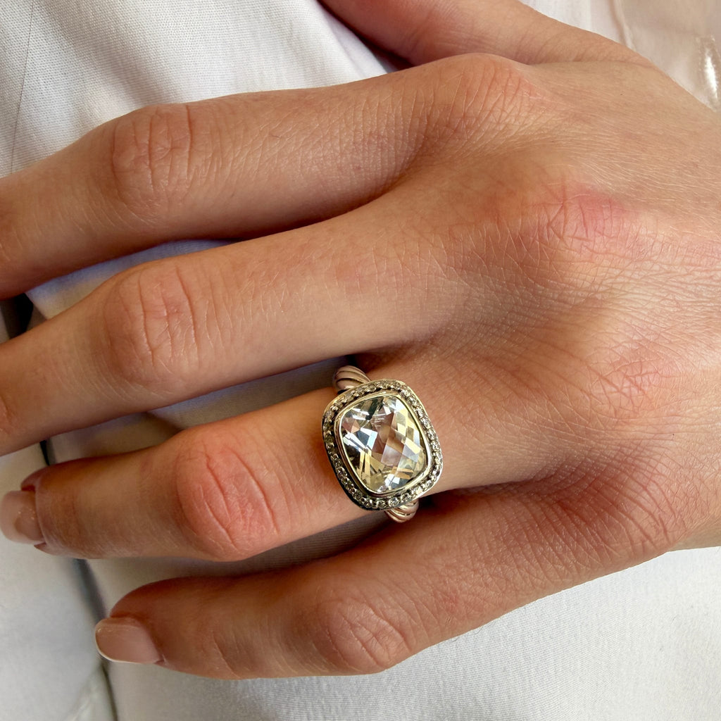 Quartz Cable Ring Signed "David Yurman" by Moses Street, SKU 800-05720, view 2 — Moses Jewelers