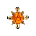 Amber & Onyx Pin by Moses Street, SKU 800-05726, main view — Moses Jewelers