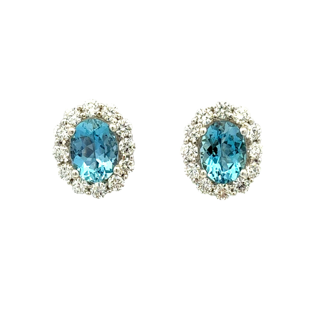 Aquamarine Earrings by Moses Street, SKU 800-05734, main view — Moses Jewelers