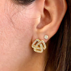Celtic Knot Diamond Earrings by World Resources II, SKU 850-00001, view 2 — Moses Jewelers