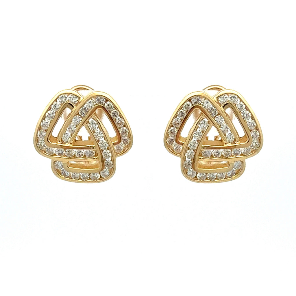Celtic Knot Diamond Earrings