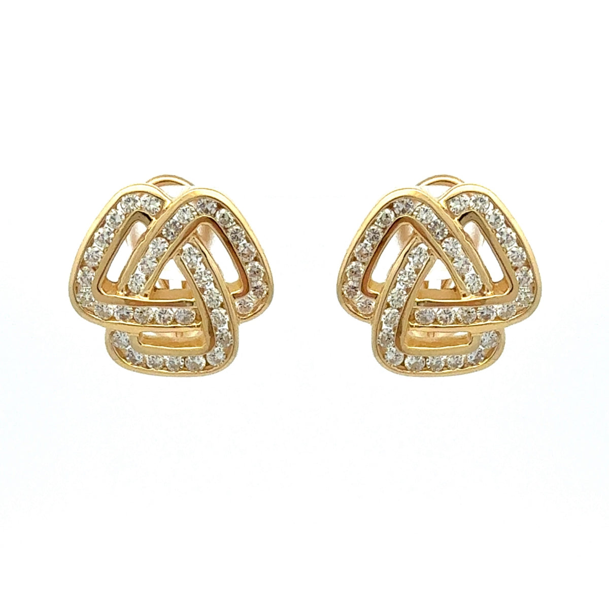 Celtic Knot Diamond Earrings