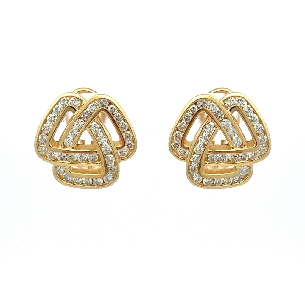 Celtic Knot Diamond Earrings by World Resources II, SKU 850-00001, main view — Moses Jewelers