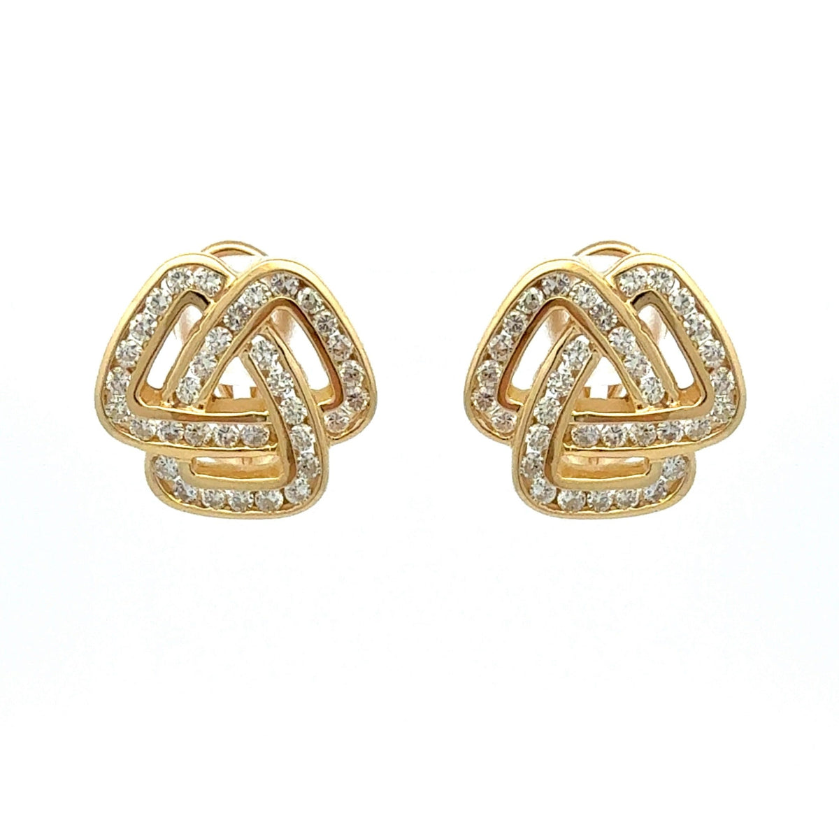 Celtic Knot Diamond Earrings by World Resources II, SKU 850-00001, main view — Moses Jewelers