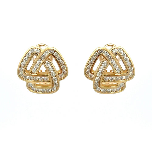 Celtic Knot Diamond Earrings by World Resources II, SKU 850-00001, main view — Moses Jewelers