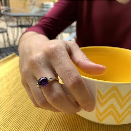 Amethyst Ring by Moses Street, SKU 800-05801, view 2 — Moses Jewelers
