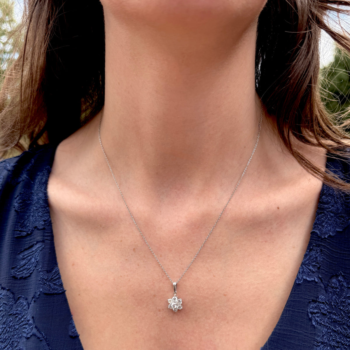 Flower Diamond Necklace