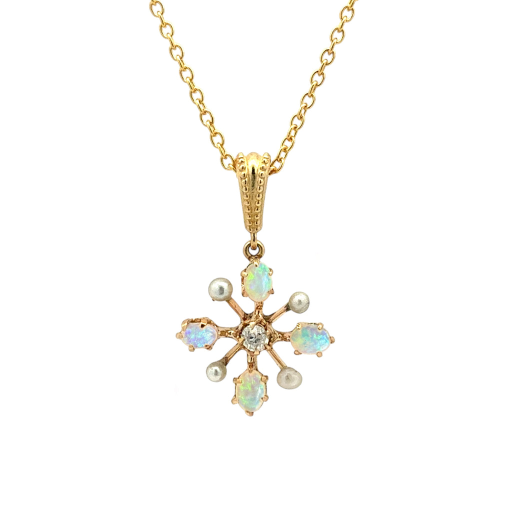 Opal Compass Necklace