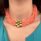 Coral Torsade Necklace