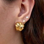 Textured Gold Earrings