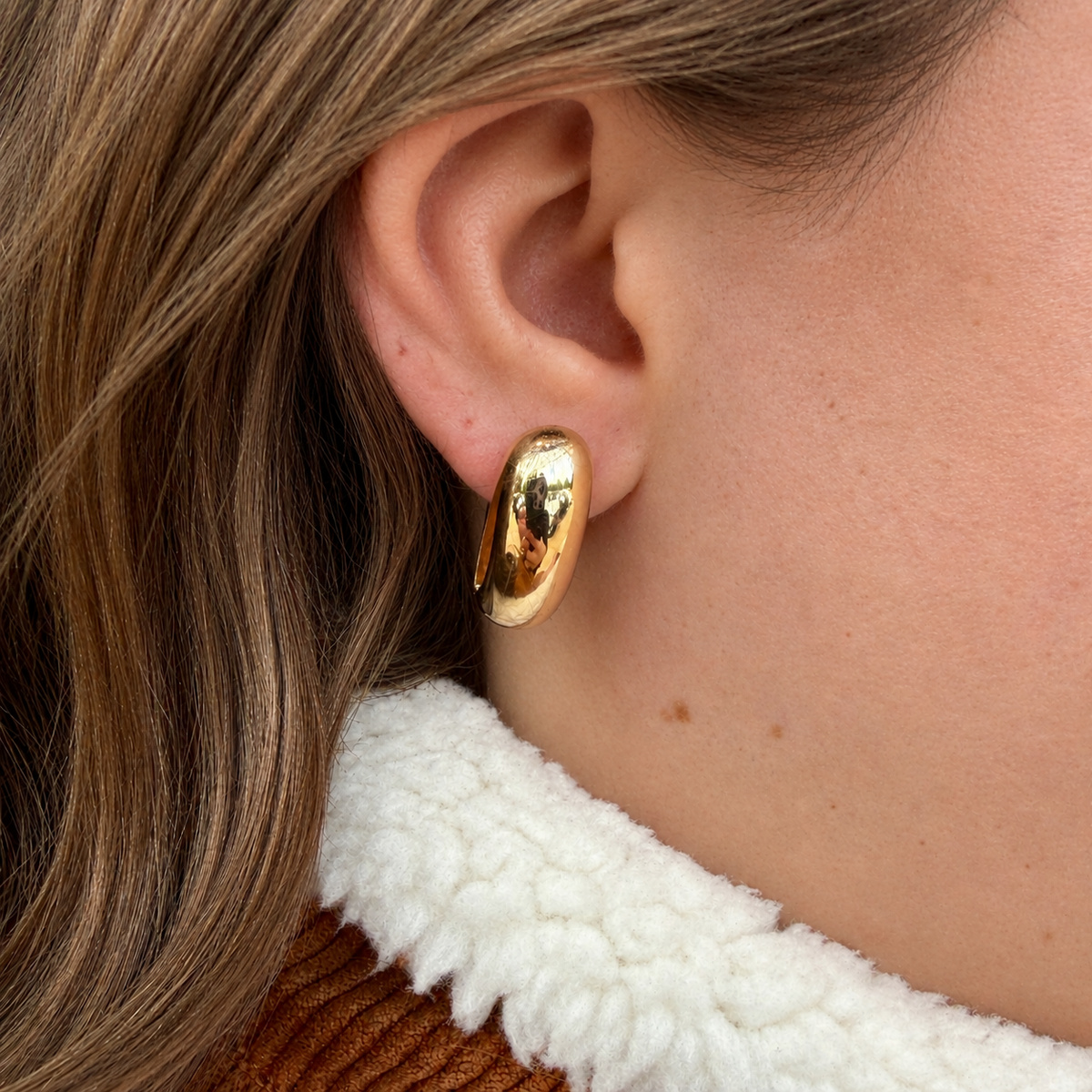 Crescent Hoop Earrings