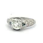 Diamond ring with a white background