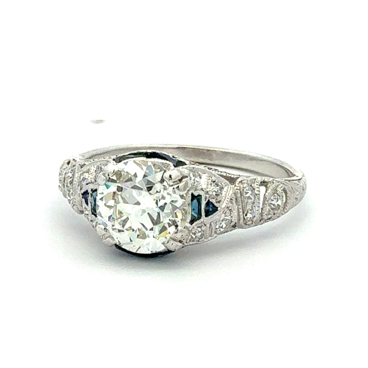 Diamond ring with a white background
