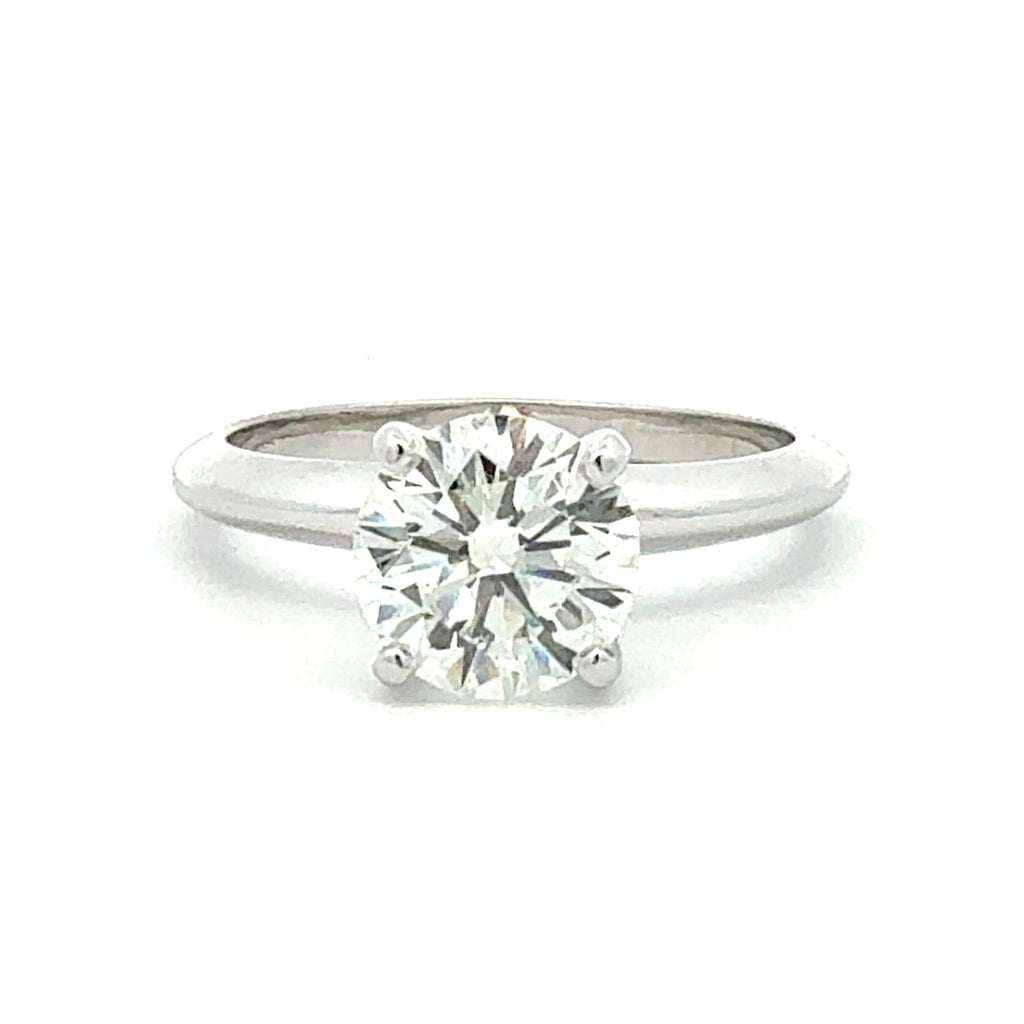 Diamond ring on a white background