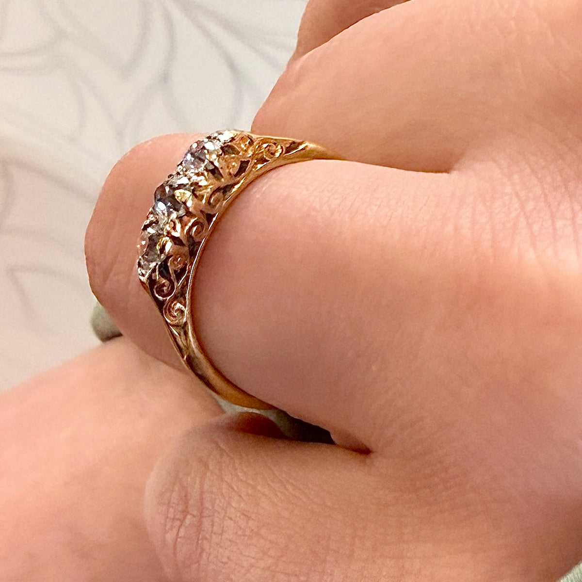 English Victorian Diamond Band