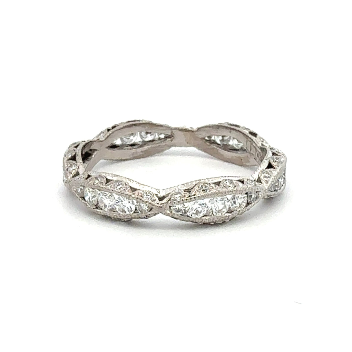 Diamond ring with a white background