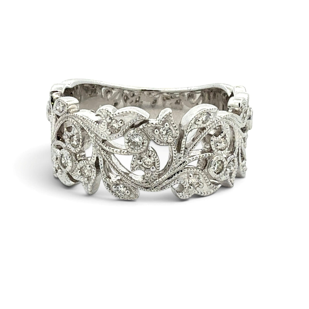 Floral Anniversary Band by Apex, SKU 802-00268, main view — Moses Jewelers